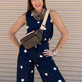 FEELS LIKE FUN NAVY POLKA DOT SET