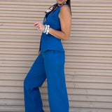 CARIBBEAN DREAMS ROYAL BLUE PANT SET