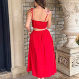 LOVE POTION RED RING STRAP CROP TOP