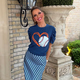 STRIPES AND SMILES MIDI SKIRT