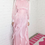 SWEETER DAYS AHEAD PINK RUFFLE DRESS