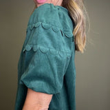 LOVE IN THE DETAILS CORDUROY BUBBLE TOP