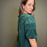 LOVE IN THE DETAILS CORDUROY BUBBLE TOP