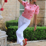 HEART FULL OF LOVE PINK SWEATER