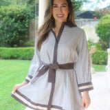 URBAN WONDERS MOCHA STRIPE DRESS