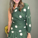 MERLOT ON THE PATIO ONE SHOULDER MAXI DRESS