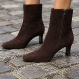 SWAN SUEDE DRESS BOOTS - BROWN OR BLACK