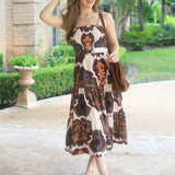 BEST CASE SCENARIO PRINT MIDI DRESS