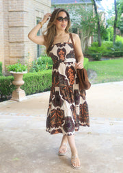 BEST CASE SCENARIO PRINT MIDI DRESS