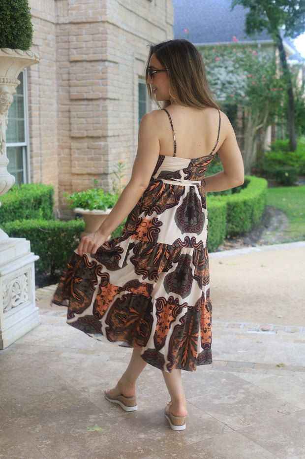 BEST CASE SCENARIO PRINT MIDI DRESS