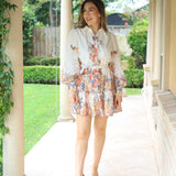 GARDEN GATHERING BELTED FLORAL DRESS