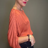 FOREVER FALLING BAT SLEEVE BLOUSE - RUST OR OLIVE