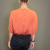 FOREVER FALLING BAT SLEEVE BLOUSE - RUST OR OLIVE