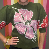 BLOOMING BOLDLY FLORAL KNIT SWEATER