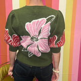 BLOOMING BOLDLY FLORAL KNIT SWEATER