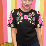 DEFINITELY A YES FLORAL SWEATER