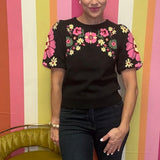 DEFINITELY A YES FLORAL SWEATER