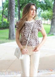 REGAL STEPS LEOPARD PRINT SWEATER