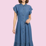 MADE FOR ADVENTURE CUFFED DENIM DRESS