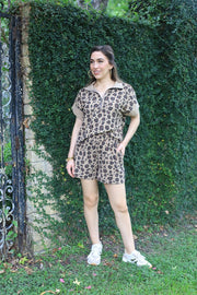 MIDNIGHT SUN LEOPARD PRINT TOP
