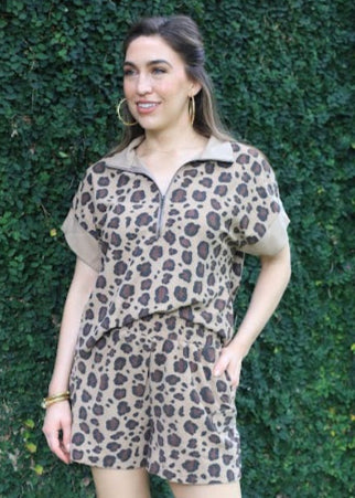 MIDNIGHT SUN LEOPARD PRINT TOP