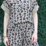 MIDNIGHT SUN LEOPARD PRINT SHORTS