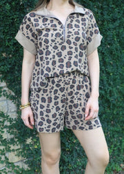 MIDNIGHT SUN LEOPARD PRINT SHORTS