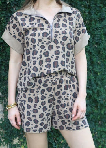 MIDNIGHT SUN LEOPARD PRINT SHORTS