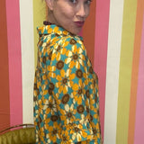 NOTHING BUT GOOD VIBES GEOMETRIC BLOUSE