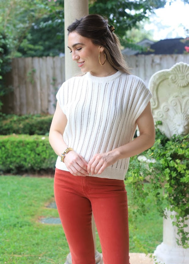 COTTAGE CHARM DROP SHOULDER SWEATER