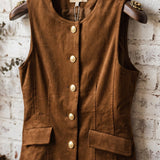 CAFE MOCHA SUEDE MINI SKIRT WITH TIE BELT