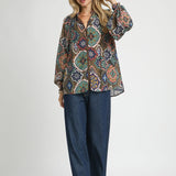 WEEKDAY WORK ABSTRACT BLOUSE