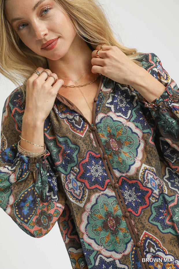 WEEKDAY WORK ABSTRACT BLOUSE