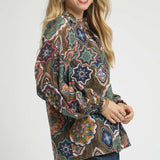 WEEKDAY WORK ABSTRACT BLOUSE