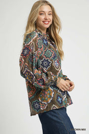 WEEKDAY WORK ABSTRACT BLOUSE