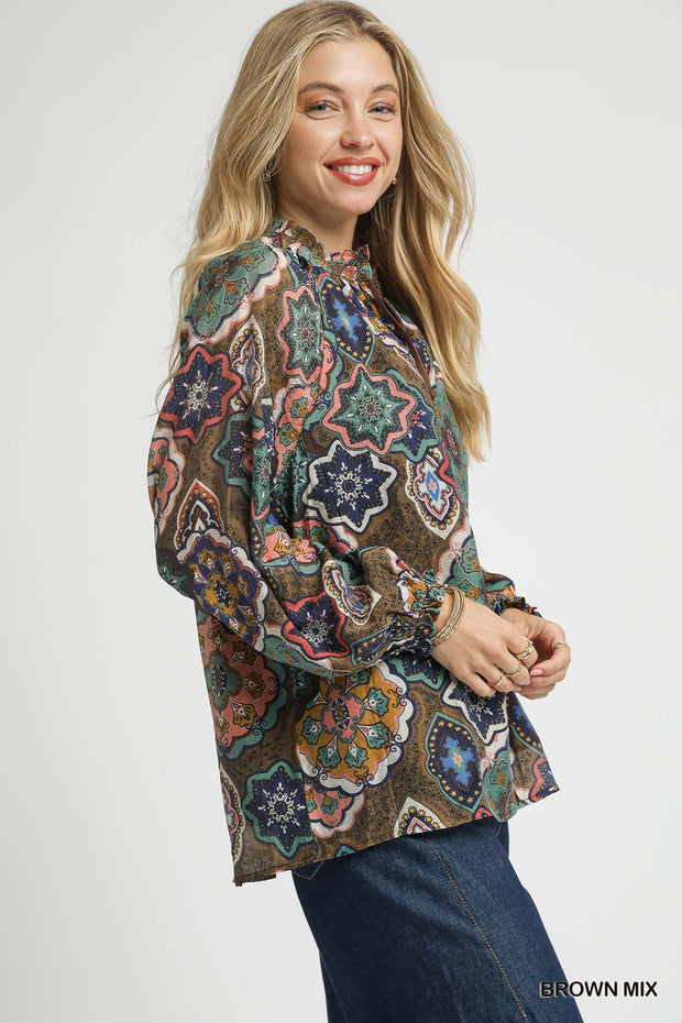 WEEKDAY WORK ABSTRACT BLOUSE
