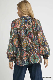 WEEKDAY WORK ABSTRACT BLOUSE