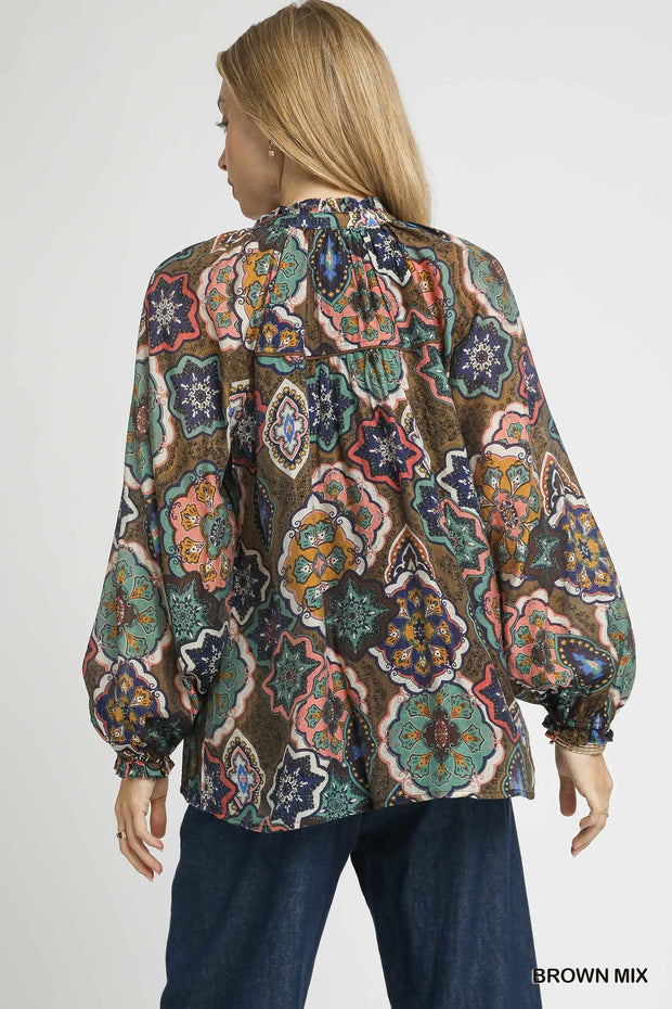 WEEKDAY WORK ABSTRACT BLOUSE