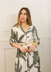 PALM BREEZE PRINT MAXI DRESS