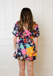 TAKE ME TO THE TROPICS FLORAL ROMPER