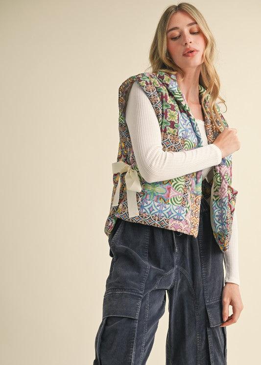 I FOUND YOU MULTI PATCH PATTERN VEST