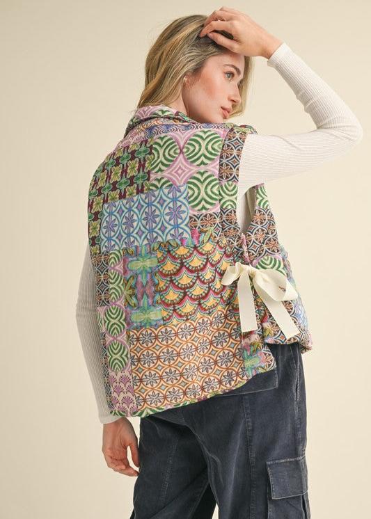 I FOUND YOU MULTI PATCH PATTERN VEST