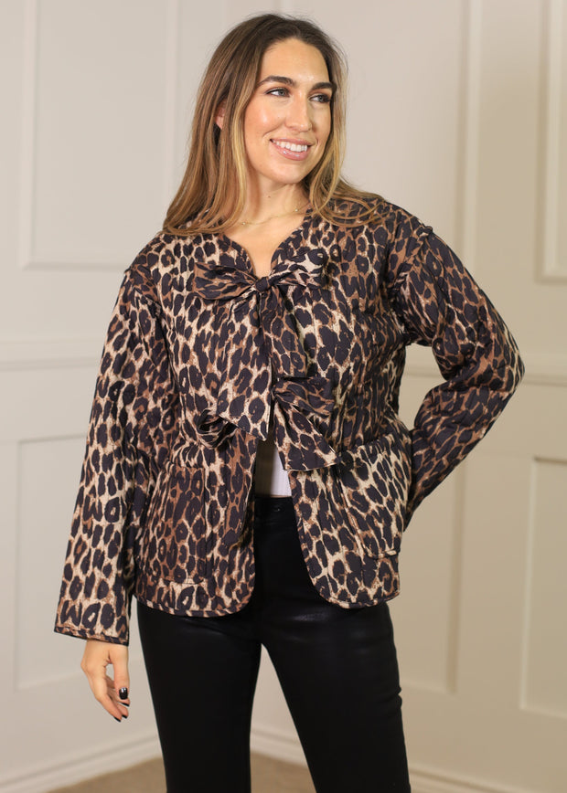 READY TO ROAR LEOPARD PRINT QUILTED JACKET