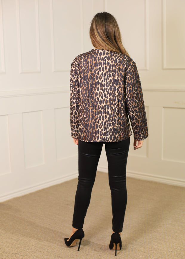 READY TO ROAR LEOPARD PRINT QUILTED JACKET