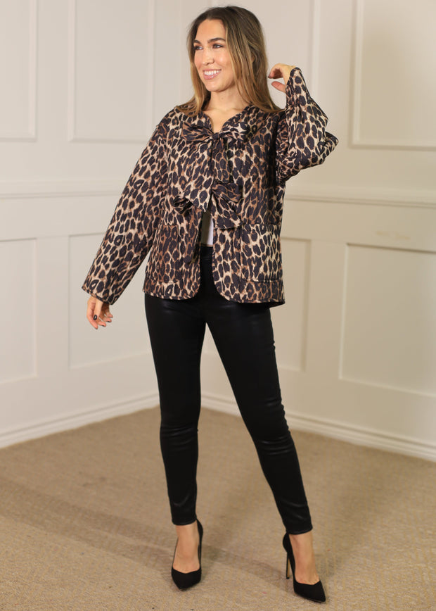 READY TO ROAR LEOPARD PRINT QUILTED JACKET