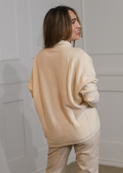 SIMPLE BUT TRUE CREAM TWIST SWEATER