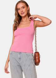 SWEET CRUSH  SQUARE NECK SWEATER TOP