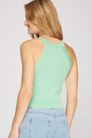 DOING THE MOST SLEEVELESS RIB CROP TANK