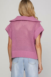 UNFOLDING CHAPTER DROP SHOULDER LILAC SWEATER