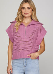 UNFOLDING CHAPTER DROP SHOULDER LILAC SWEATER